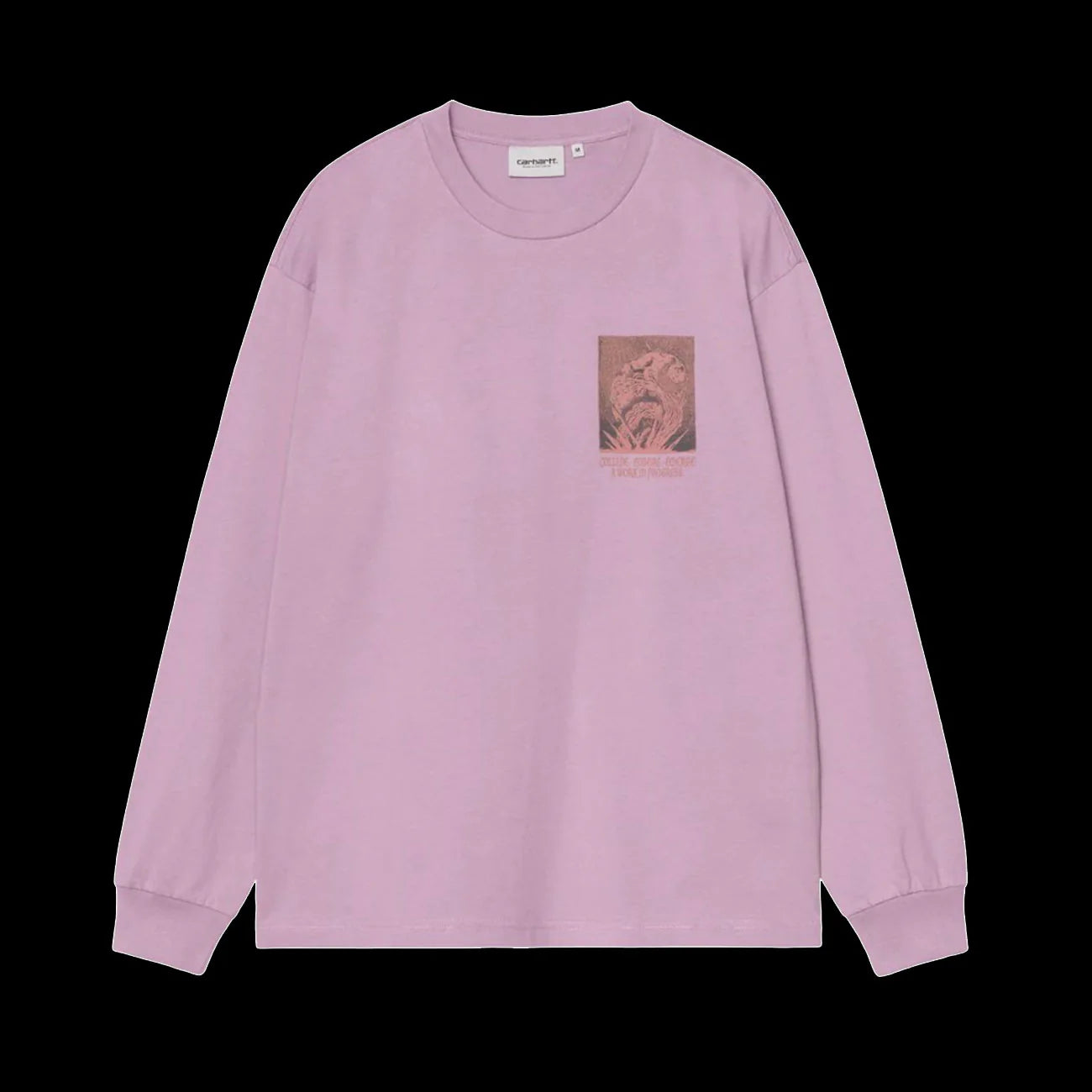Carhartt WIp Emerge T Shirt Long Sleeve Gentle Purple Stone Washed
