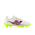 New Balance Furon Dispatch Junior FG V7 Firm Ground Soccer Cleats White Black Neon Pink