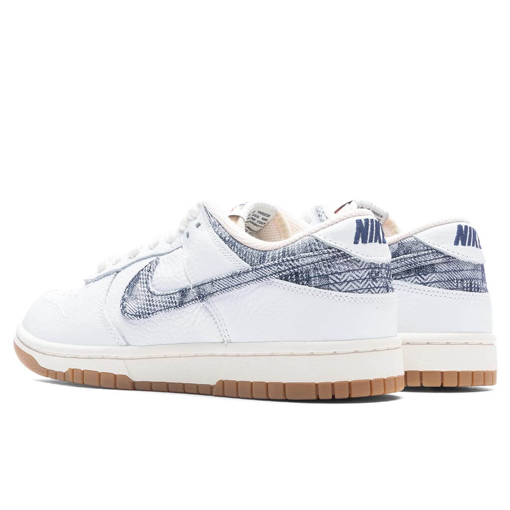 Dunk Low White Midnight Navy Gym Red