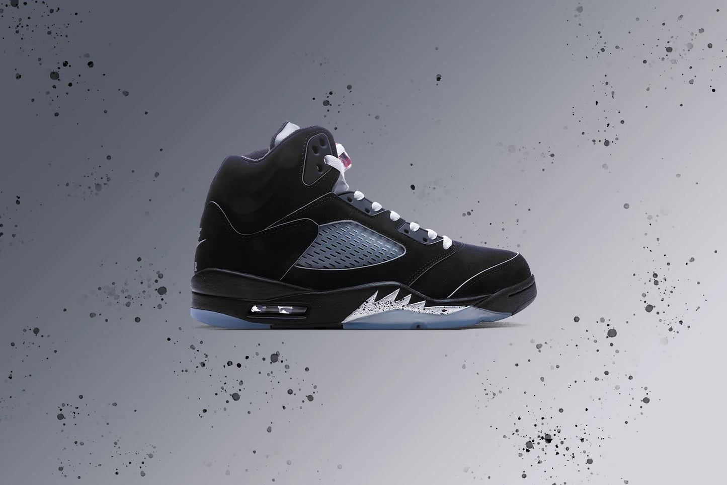 Air Jordan 5 Retro OG Black Metallic Reimagined Black White Metallic Silver Fire Red