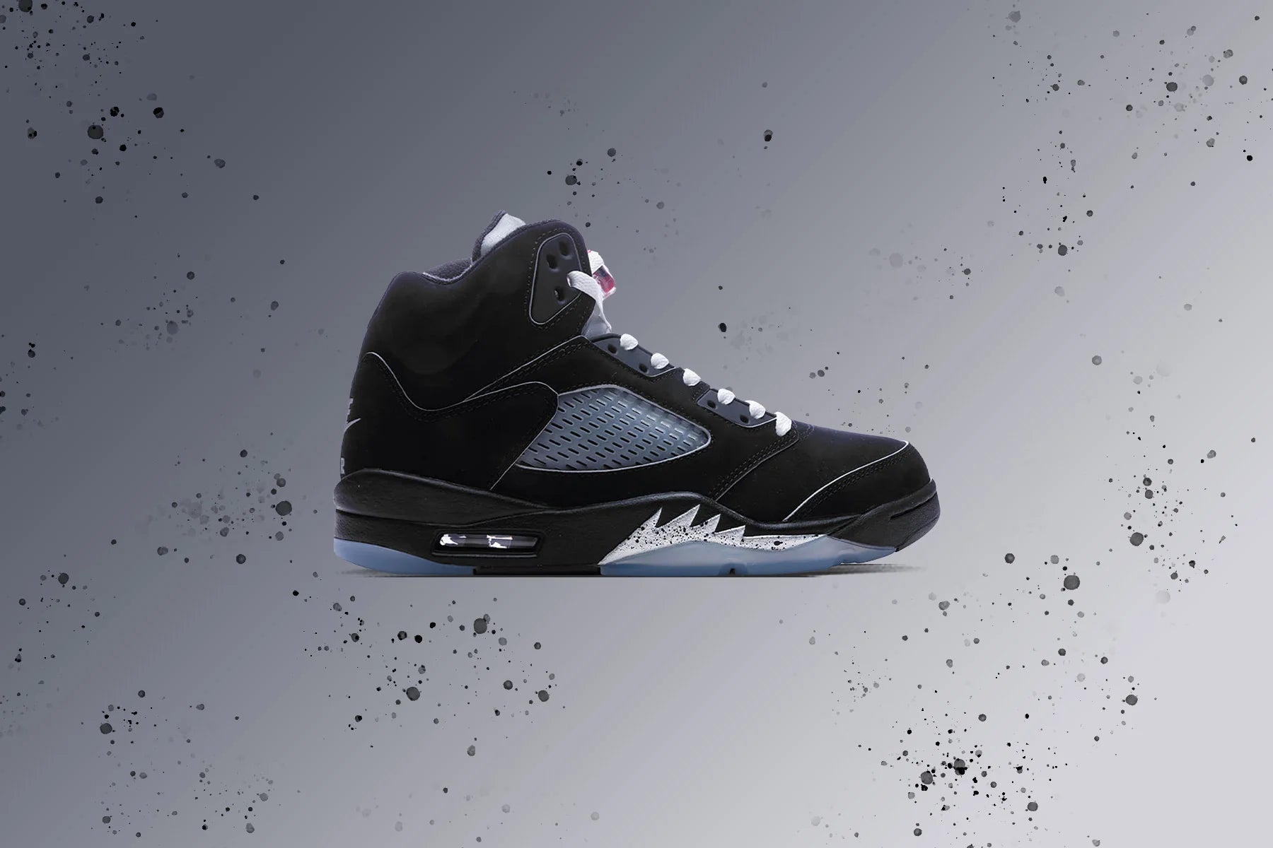 Air Jordan 5 Retro OG Black Metallic Reimagined Black White Metallic Silver Fire Red