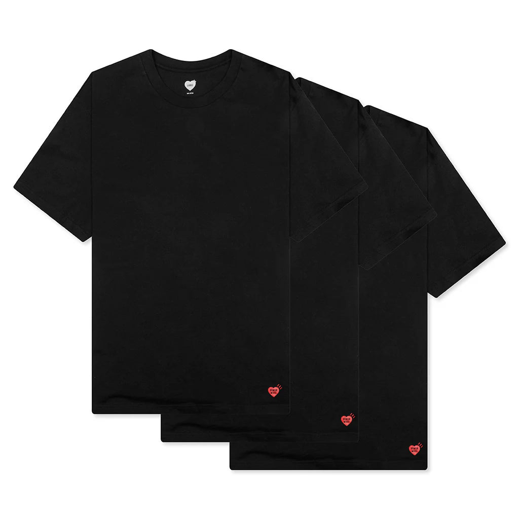 3 Pack T Shirt Set Black
