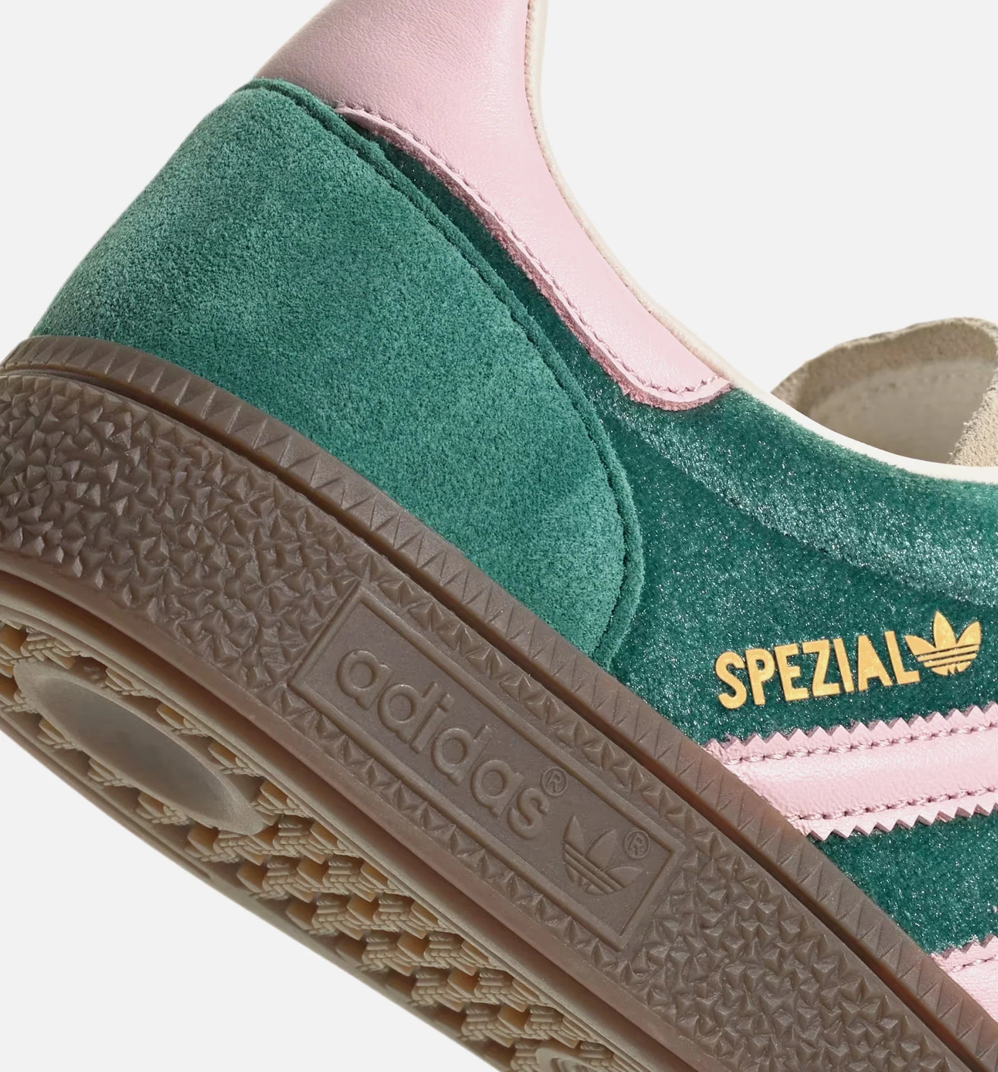 Handball Spezial Velvet Womens Lifestyle Shoe Green Pink