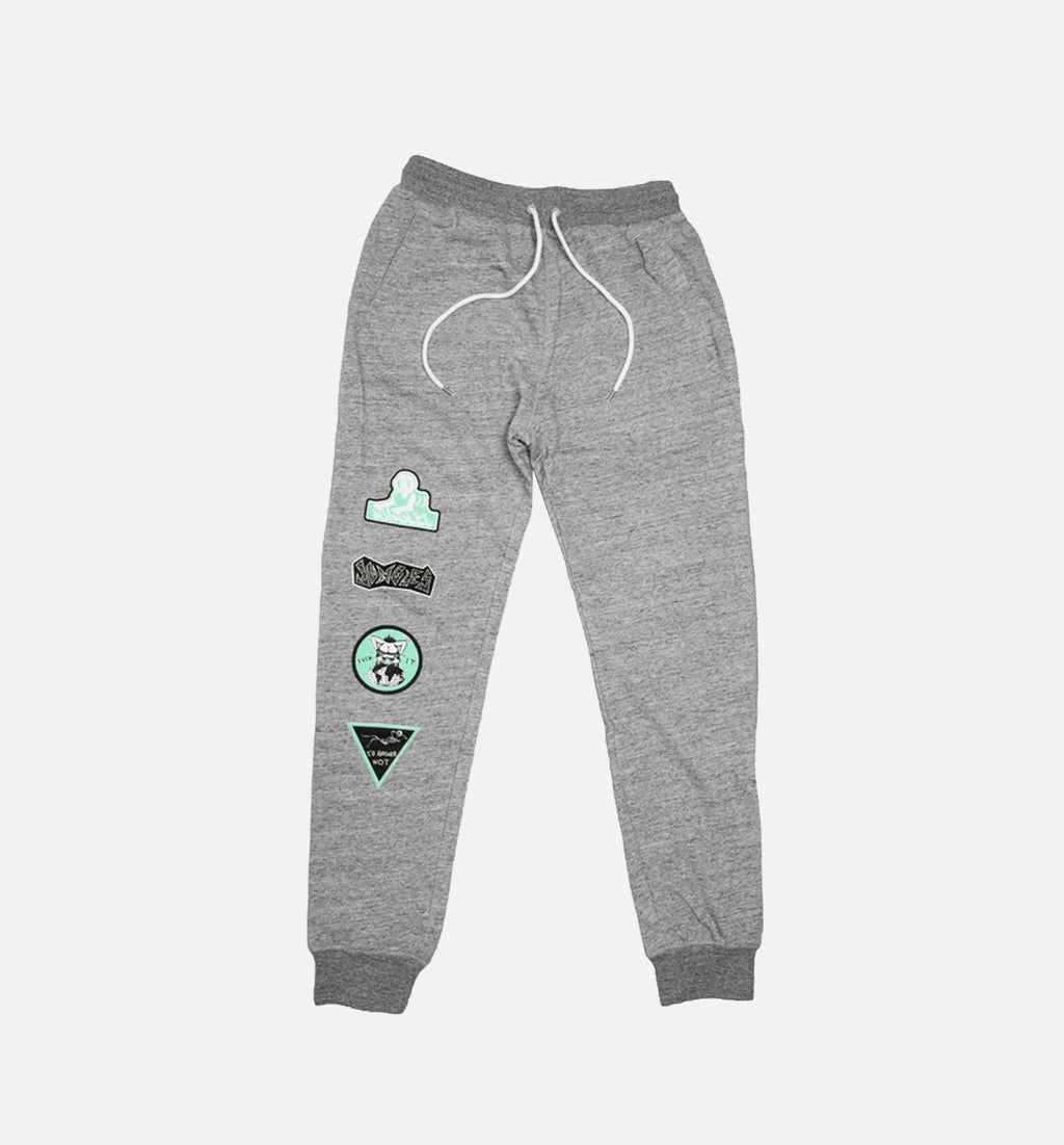 Sticker Slap Mens Pants Black Overdye