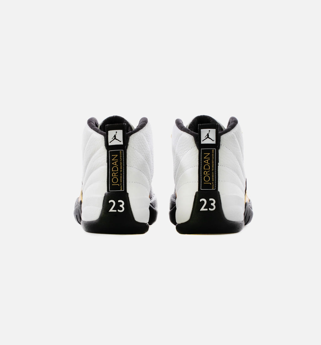 Air Jordan 12 Retro Royalty Mens Lifestyle Shoe White Black Metallic Gold Limit One Per Customer