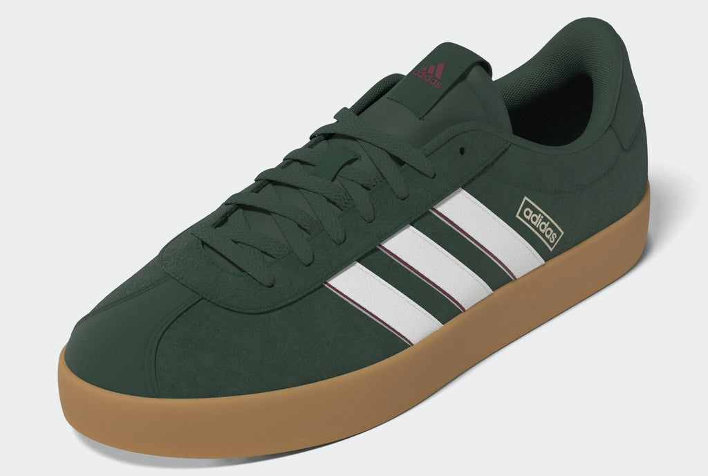 adidas VL Court 30 Shoes Dark Green White Collegiate Burgundy