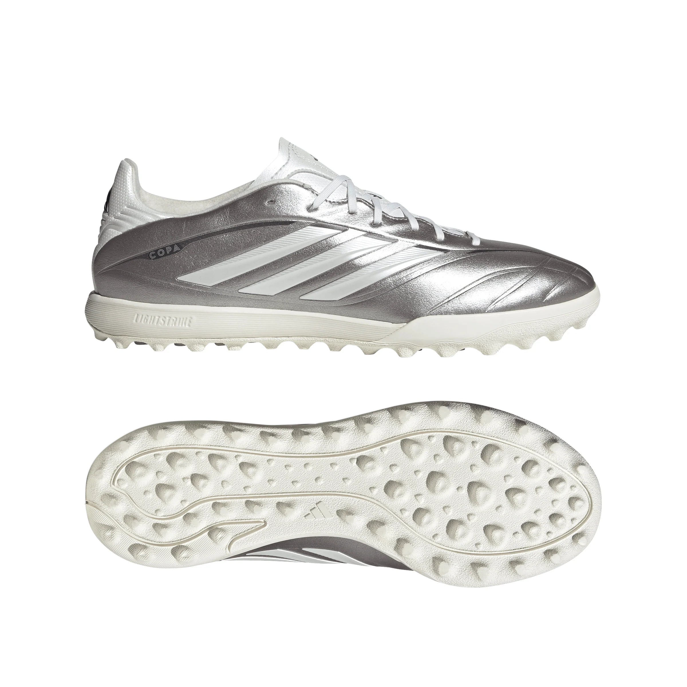 adidas Copa Pure IV League TF Turf Mens Soccer Cleats Metal Silver