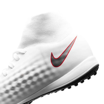 Nike Kids JR ObraX 2 Academy TF Turf Boots White Grey Crimson