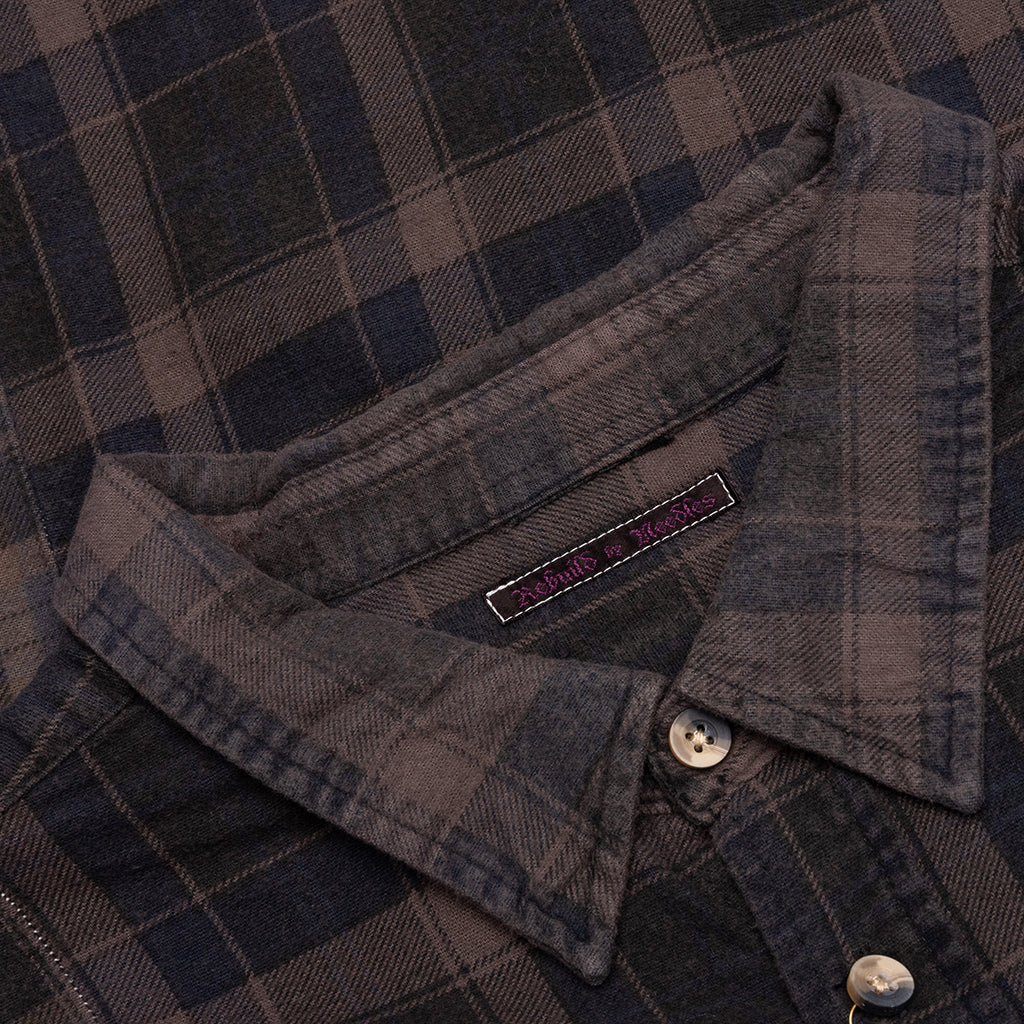 Over Dye 7 Cuts Wide Shirt Brown