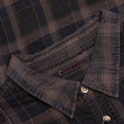 Over Dye 7 Cuts Wide Shirt Brown