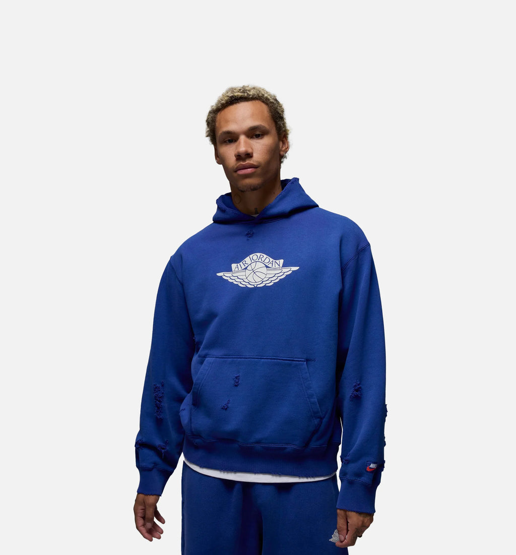 Rare Air Fleece Pullover Men Hoodie Blue White