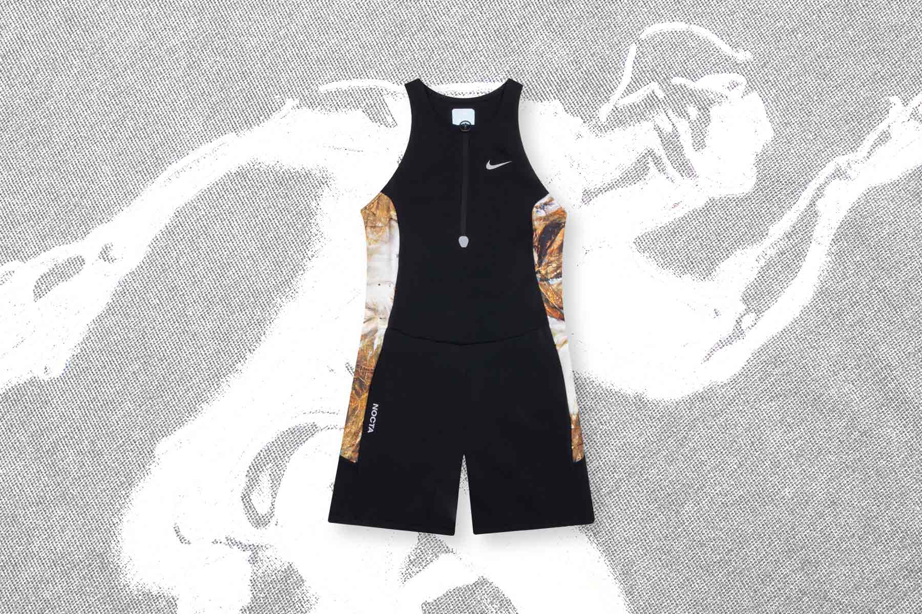 Womens NRG Nocta Run Unitard Black Baroque Brown