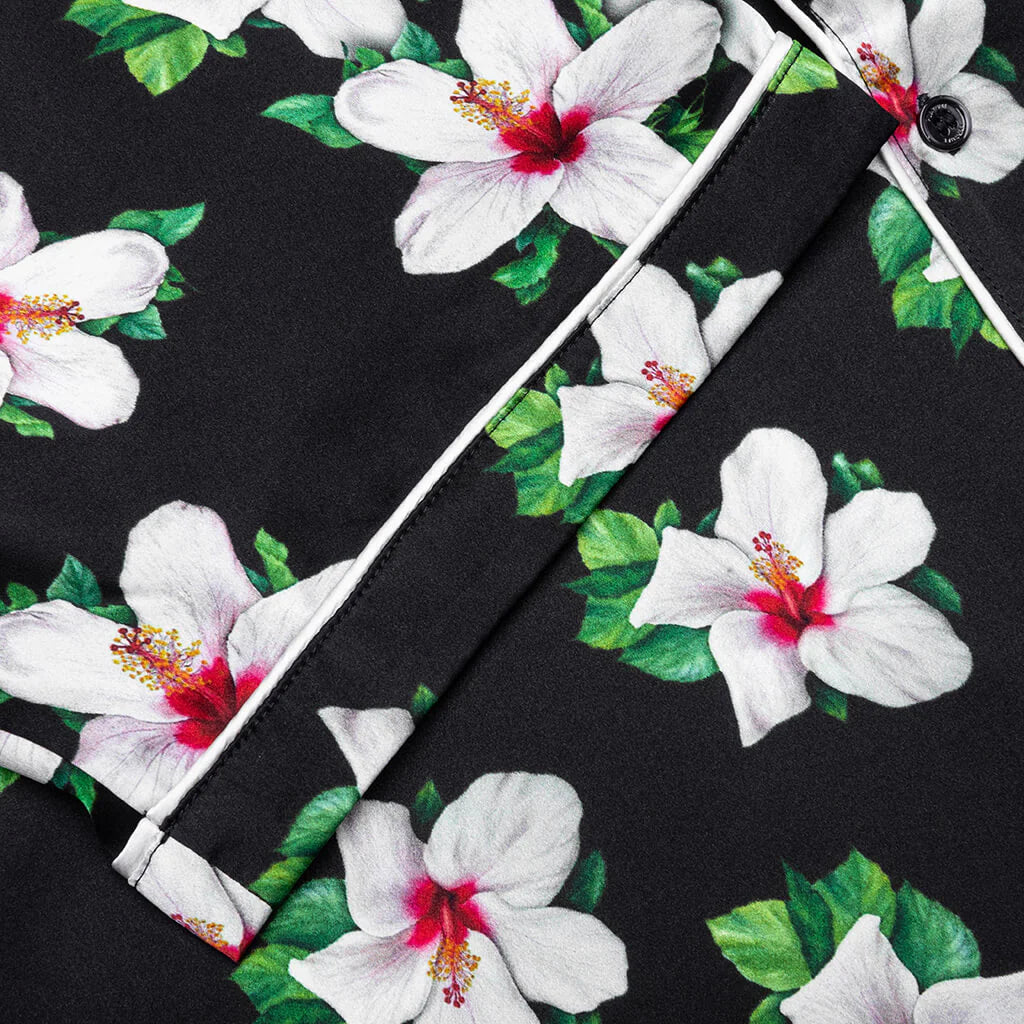 Howard Hawaiian Silk Shirt Black