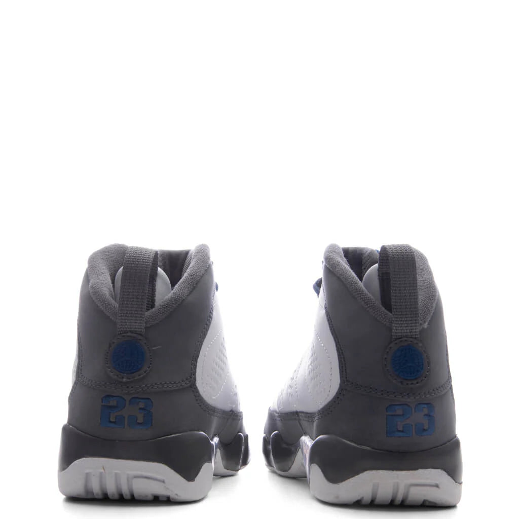 Air Jordan 9 Retro Flint Grey PS White French Blue Flint Grey