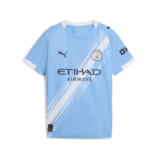 PUMA Youth Manchester City Home Jersey 25 Light Blue White