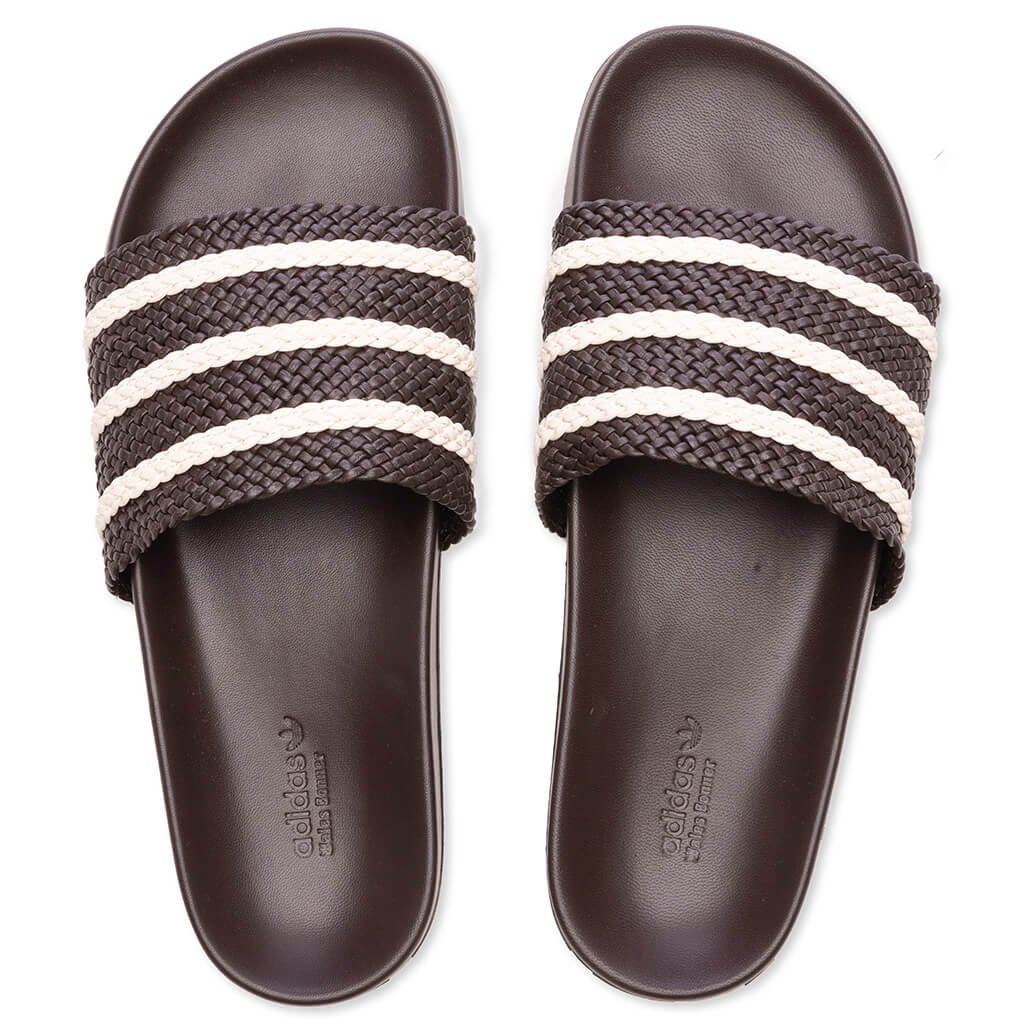 Adidas Originals x Wales Bonner Adilette Dark Brown Wonder White Night Brown