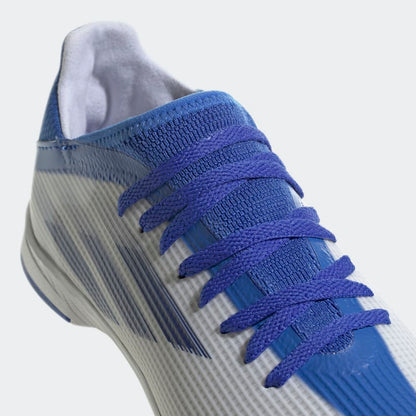 adidas Kids X Speed Flow3 TF J Turf Soccer Shoes White Blue