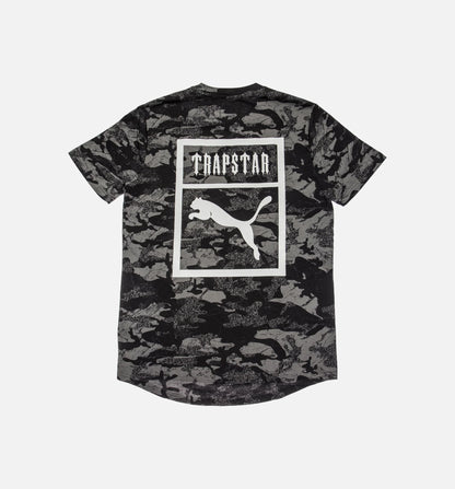 Trapstar Logo Mens Short Sleeve Tee Black Camo