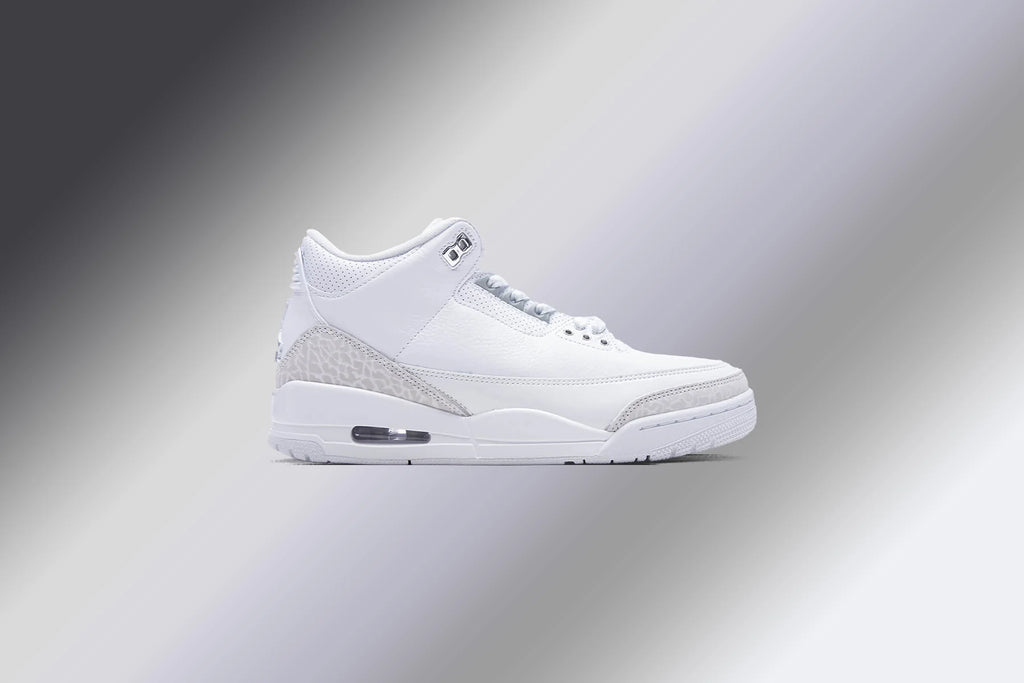 Air Jordan 3 Retro Pure Money White Metallic Silver