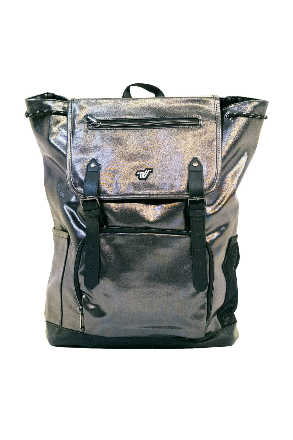 Varsity Pewter Holoshine Flap Backpack