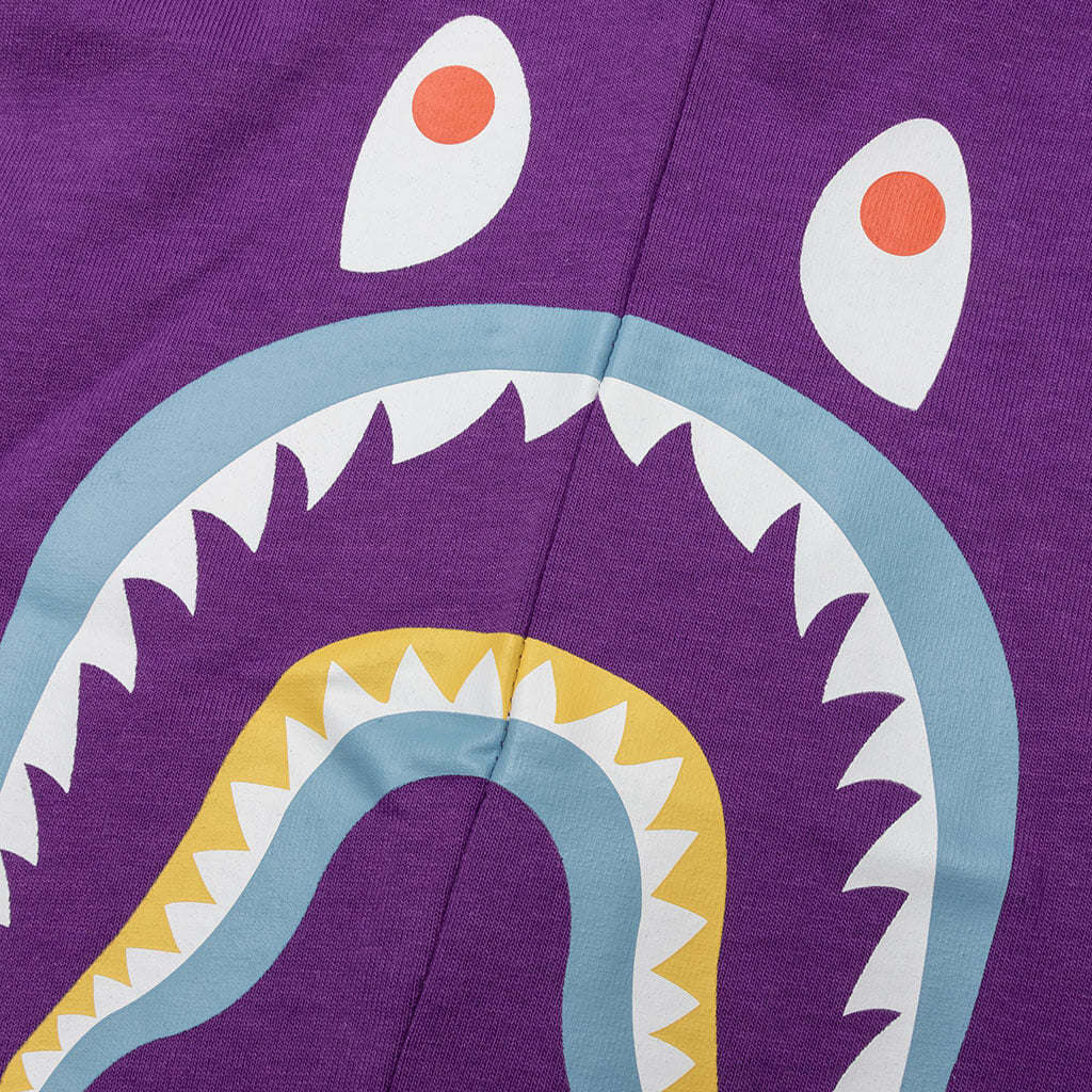 Kids Colors Side Shark Tee Purple