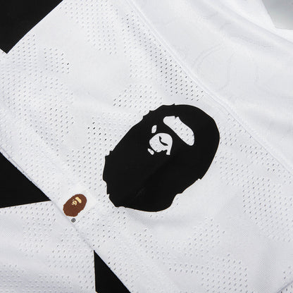 Line Camo Jacquard Relaxed Fit Football Jersey White