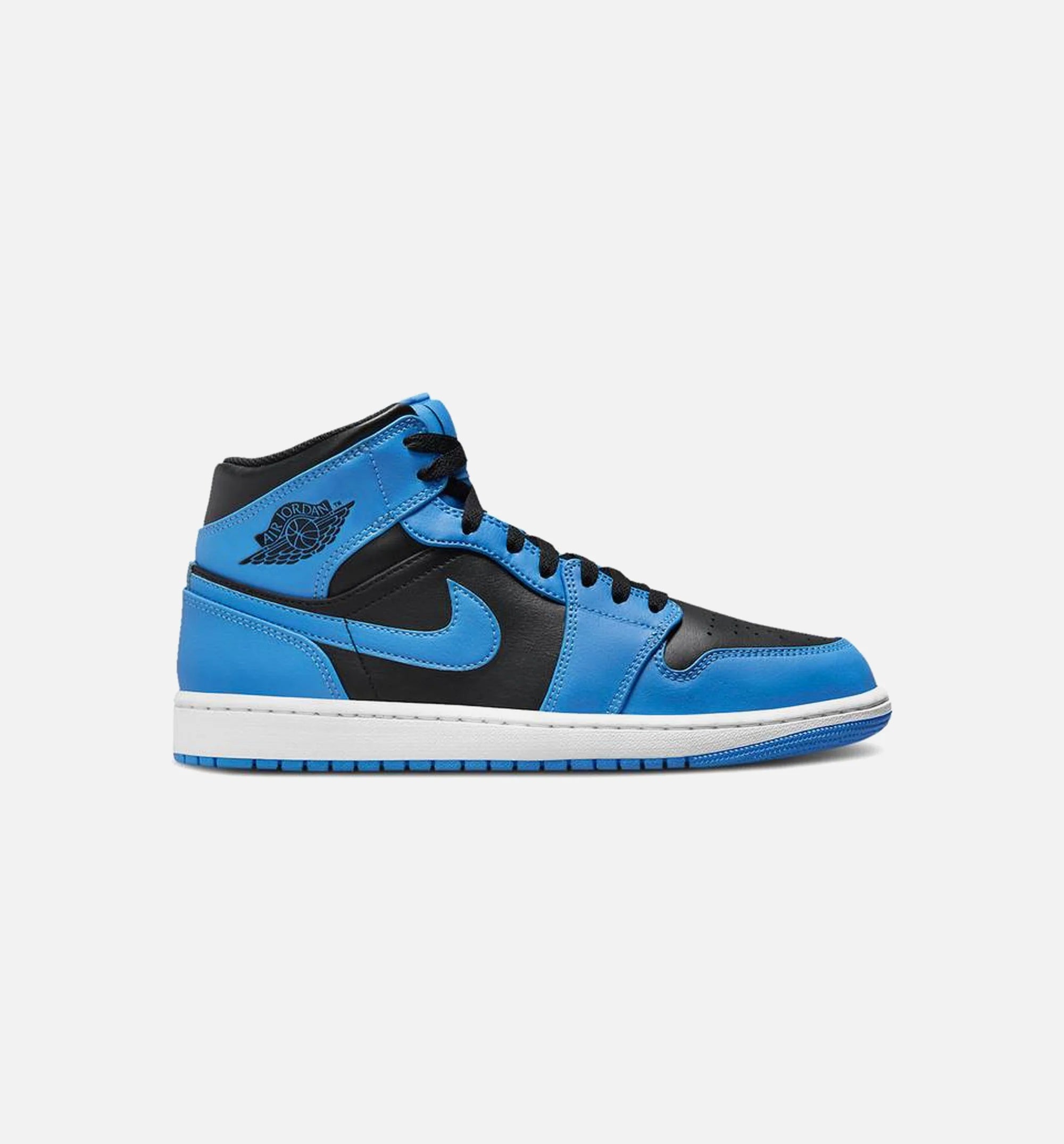 Air Jordan 1 Retro Mid University Blue Mens Lifestyle Shoe Blue Black