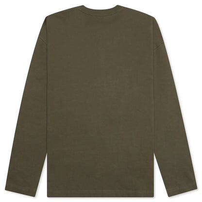 Link Script L S T Shirt Nettle White