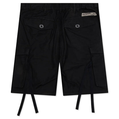 Wide Cargo Shorts Pants Black