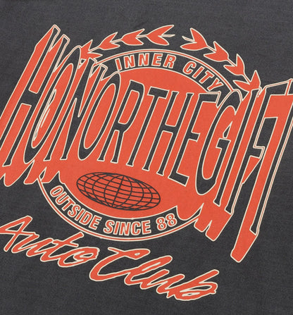 Honor Club Mens Short Sleeve Shirt Grey Orange