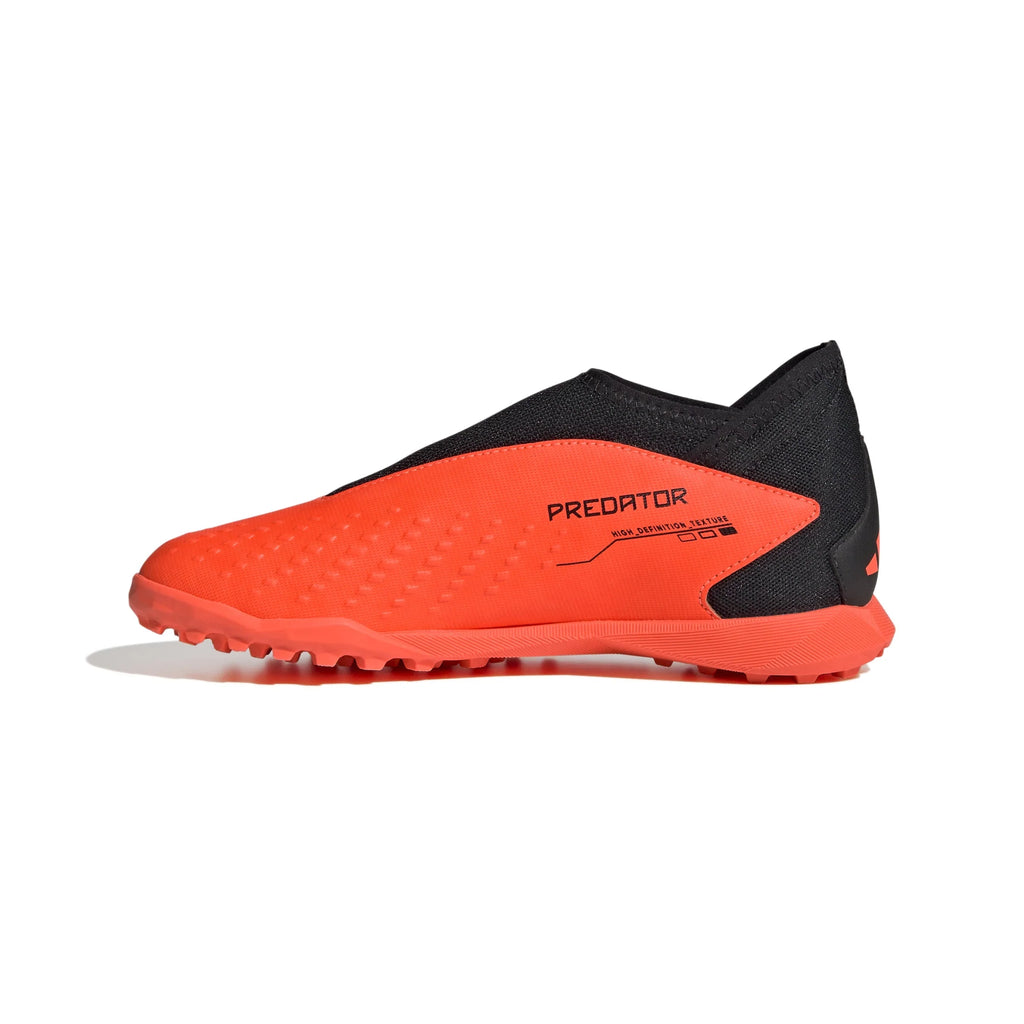 adidas Predator Accuracy3 Laceless TF Turf Youth Soccer Cleats Solar Orange Black