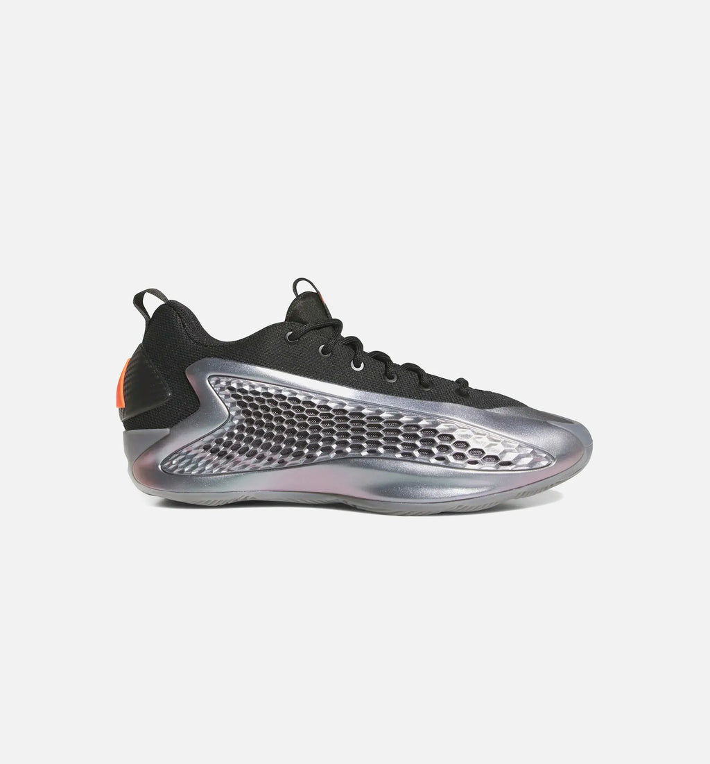 Anthony Edwards 1 Low Iron Sharpens Mens Basketball Shoe Iron Metallic Core Black Solar Orange