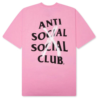 Cancelled Hand Painted Tee Pink