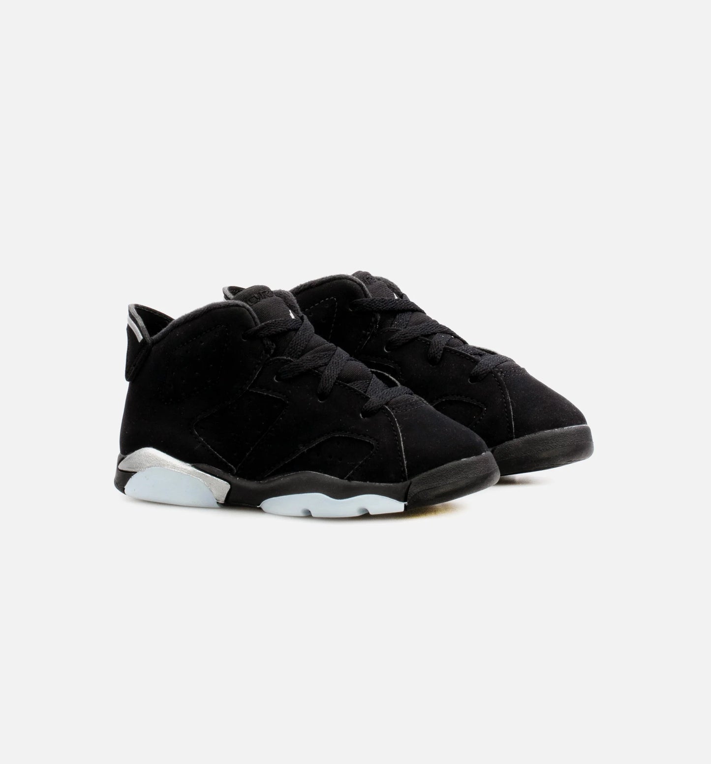 Air Jordan 6 Retro Metallic Silver Infant Toddler Lifestyle Shoe Black