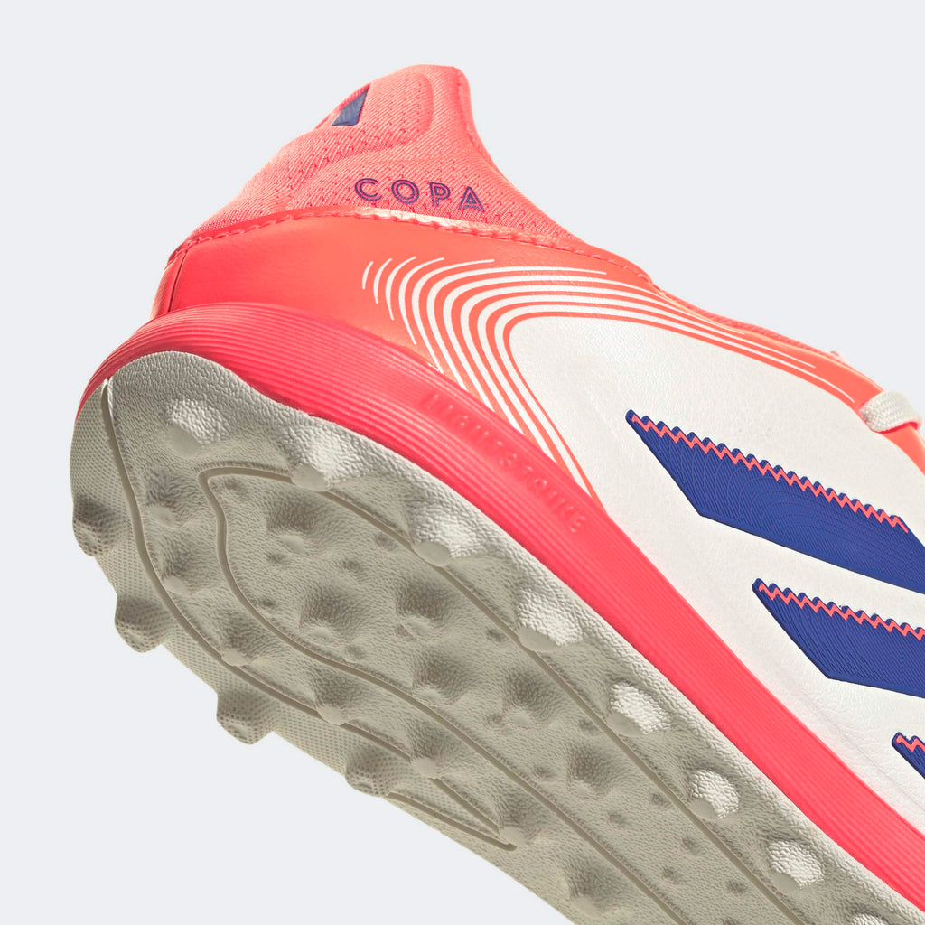 adidas Copa Pure III League TF Mens Soccer Cleats White Lucid Blue Signal Coral