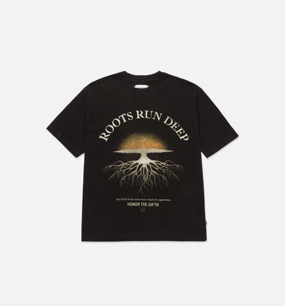 Roots Run Deep Mens Short Sleeve Shirt Black