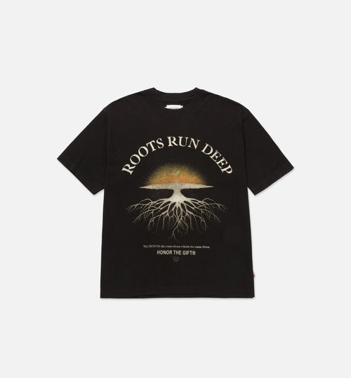 Roots Run Deep Mens Short Sleeve Shirt Black