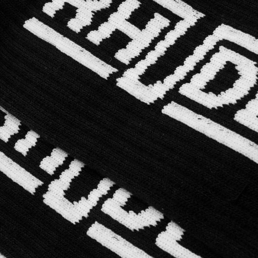 Rhude Champions Logo Sock Black White