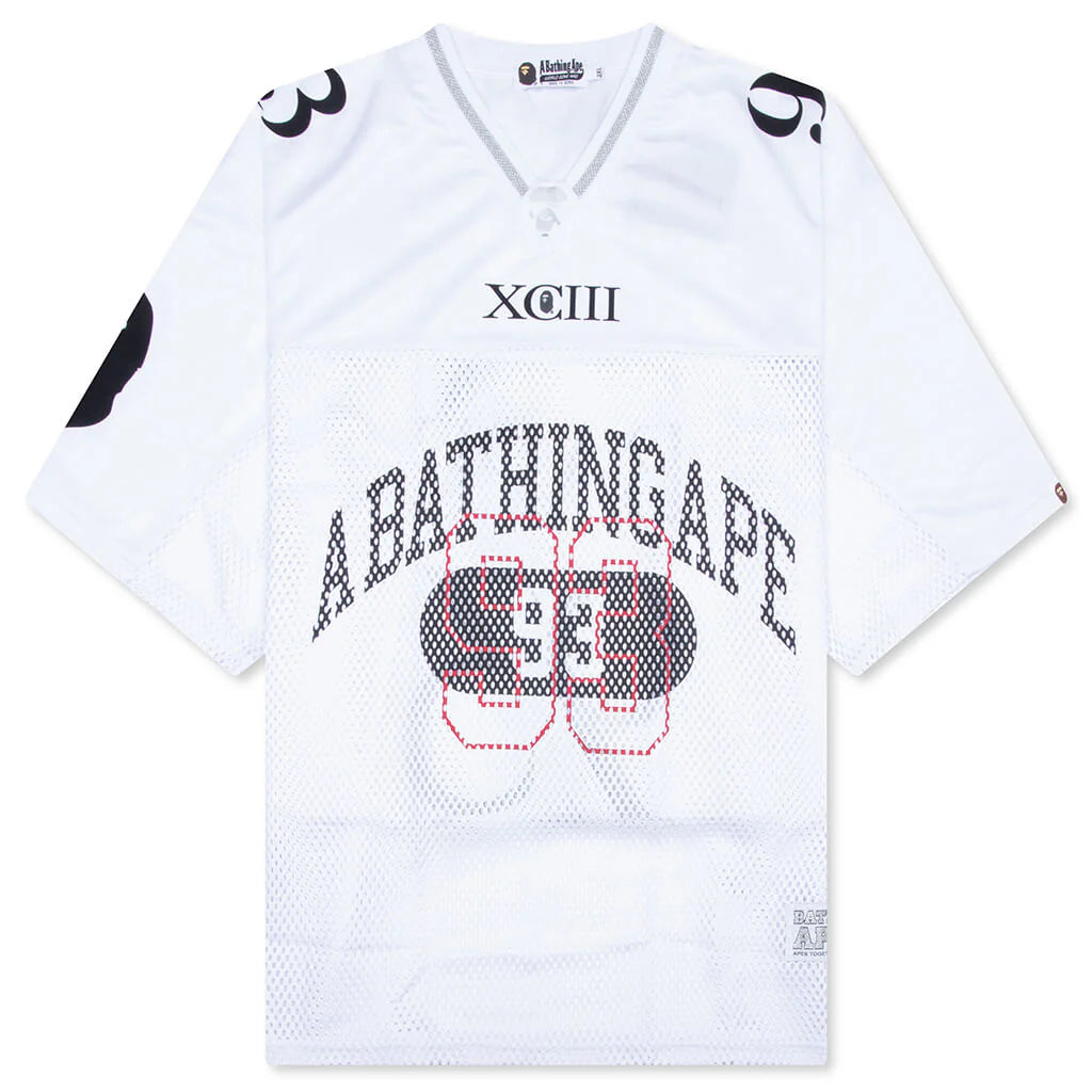 Line Camo Multi Logo Relaxed Fit Football Jersey White