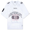 Line Camo Multi Logo Relaxed Fit Football Jersey White