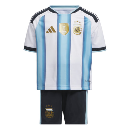 adidas Argentina Home Youth Soccer Mini Kit Set 26 White Blue