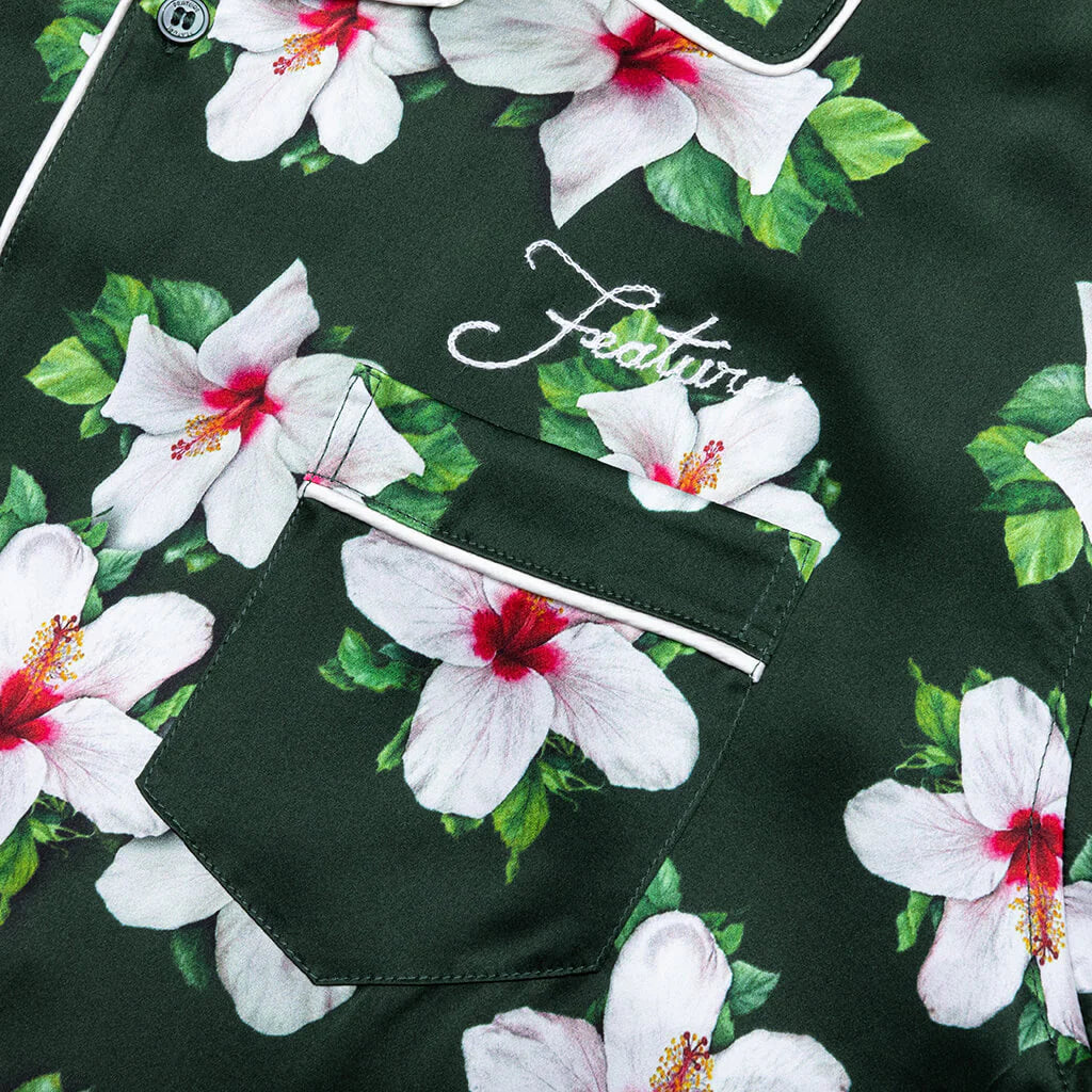 Howard Hawaiian Silk Shirt Green