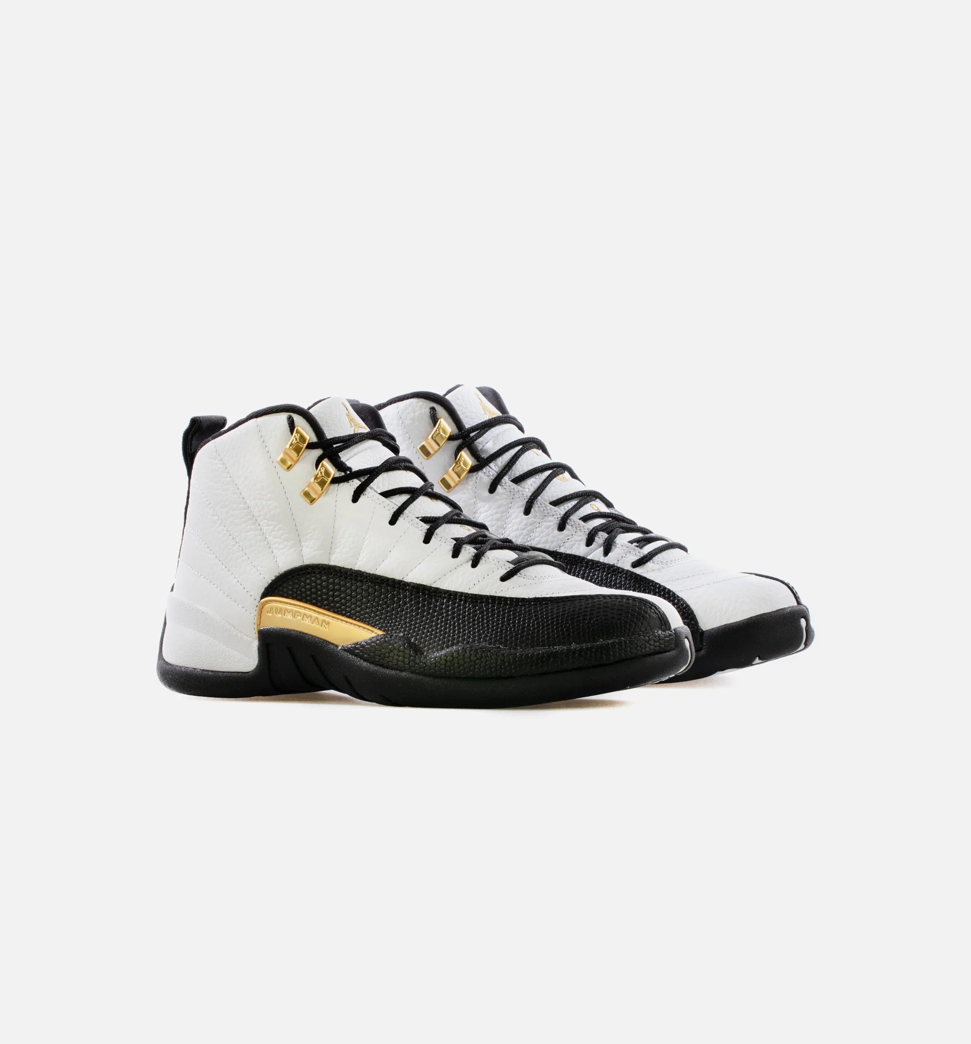 Air Jordan 12 Retro Royalty Mens Lifestyle Shoe White Black Metallic Gold Limit One Per Customer