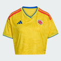 adidas Colombia Home Cropped Womens Soccer Jersey 26 Yellow