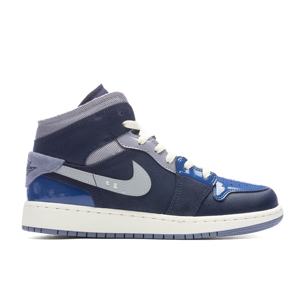 Air Jordan 1 Mid SE Craft GS Obsidian White French Blue