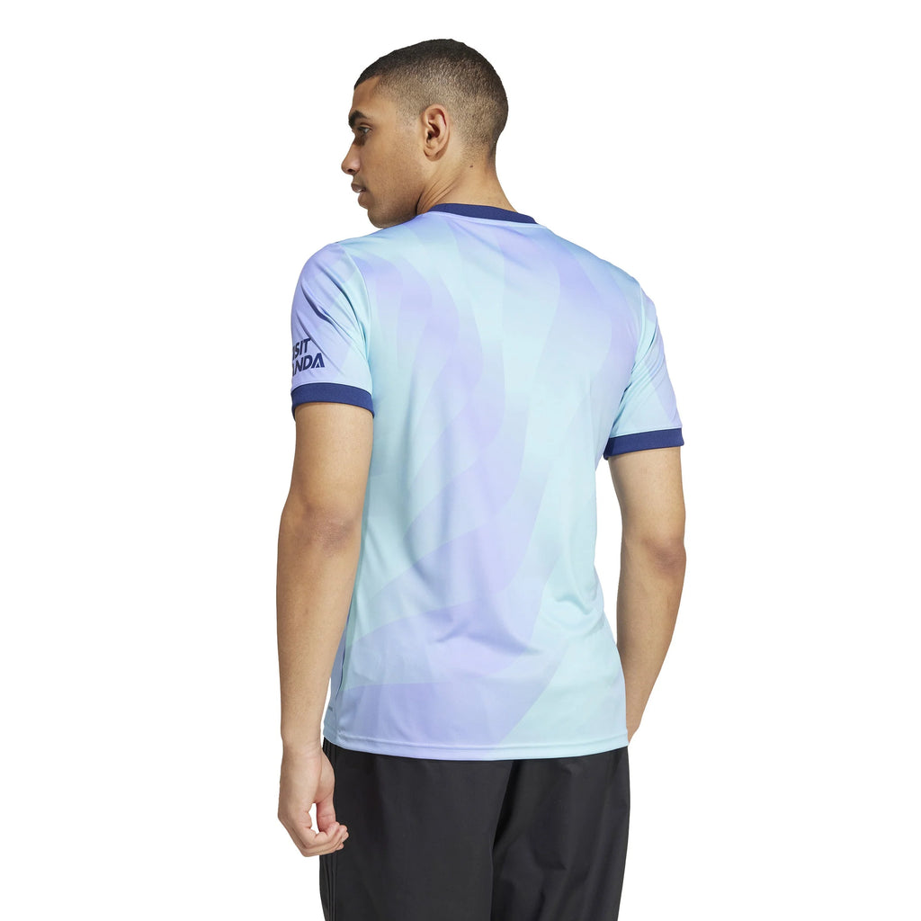 adidas Mens Arsenal Third Jersey 24 25 Aqua Purple