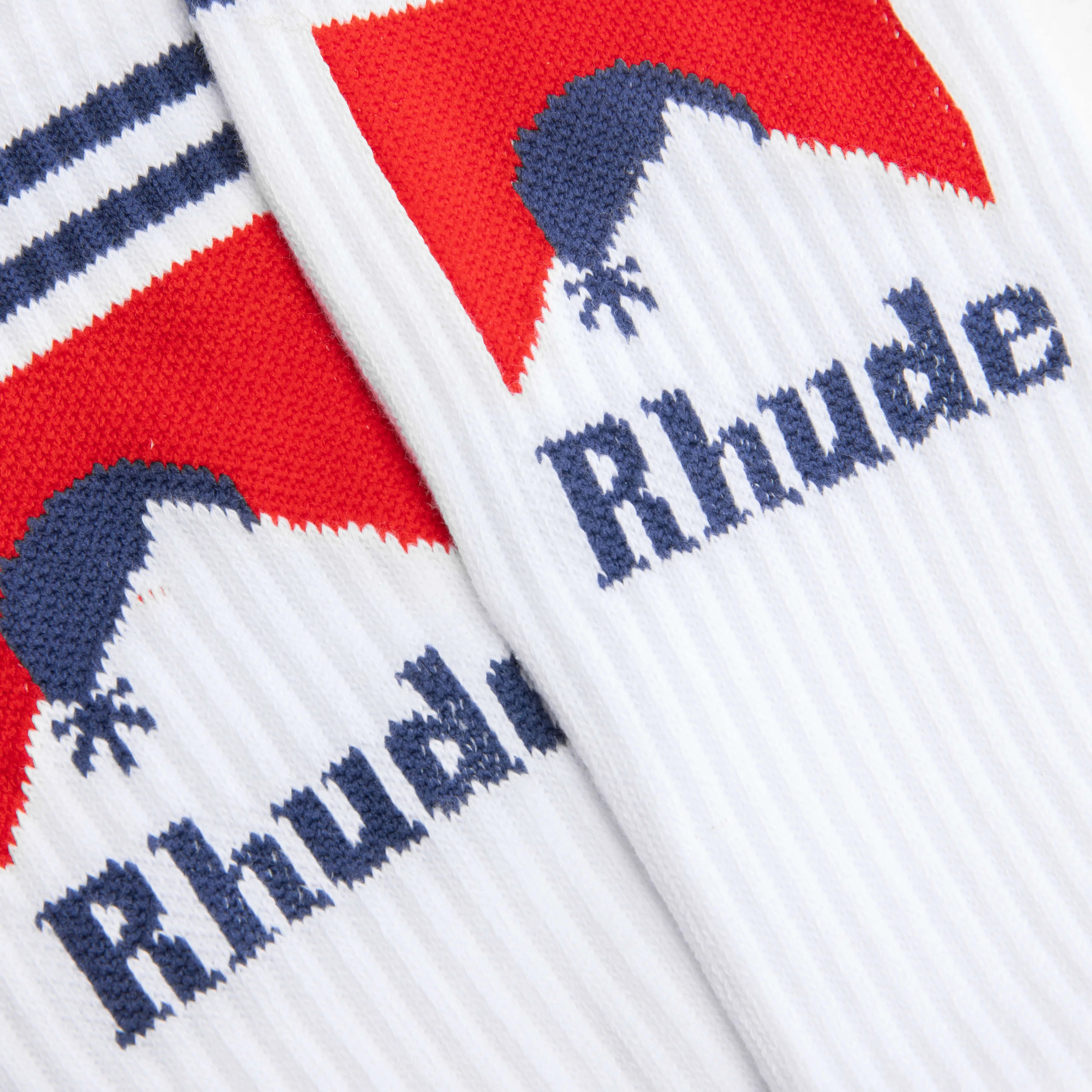 Moonlight Sock White Red Blue