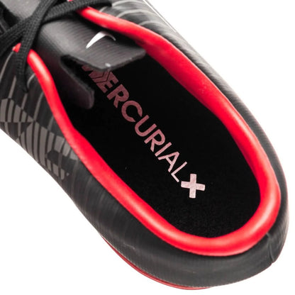 Nike Jr MercurialX Vapor XI IC Indoor Soccer Shoes Black White Grey Red