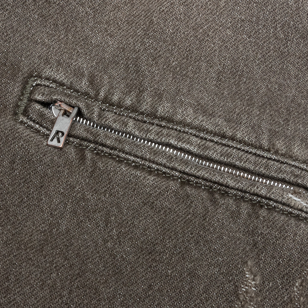 Collared Denim Jacket Washed Olive
