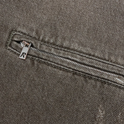 Collared Denim Jacket Washed Olive